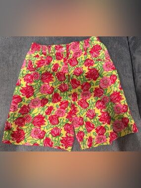 Lilly Pulitzer Yellow Floral High-Waist Women's Shorts